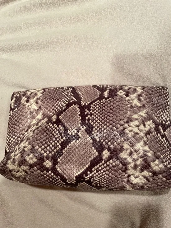 Michael Kors Brown and Tan Snake-Print Foldover Shoulder bag - Picture 2 of 5